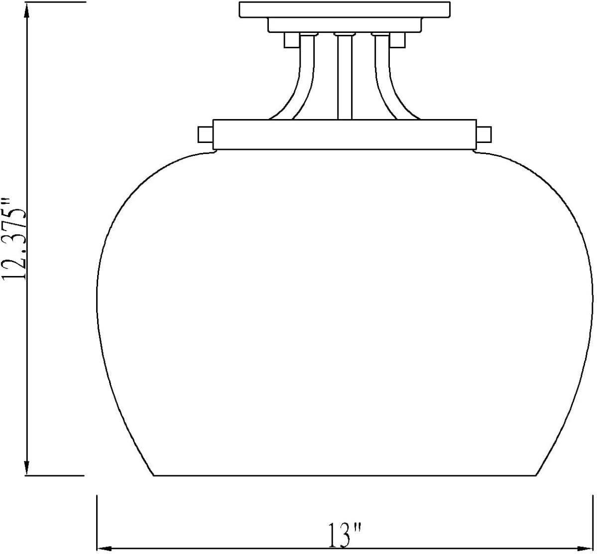 Z-Lite Joliet 1 - Light Semi-Flush Mount in  Matte Black