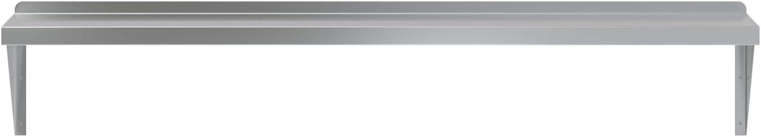 Towallmark Stainless Steel Shelf, NSF Commercial Shelf Wall Mounted, Wall Shelf Floating Shelving for Restaurant, Kitchen, Home, Hotel, 60 x 12 Inches Flat Surface