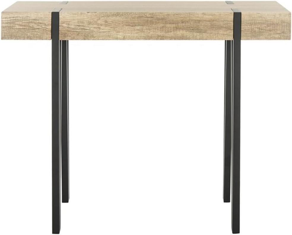 Alyssa Console Table - Multi/Brown/Black Metal Legs - Safavieh