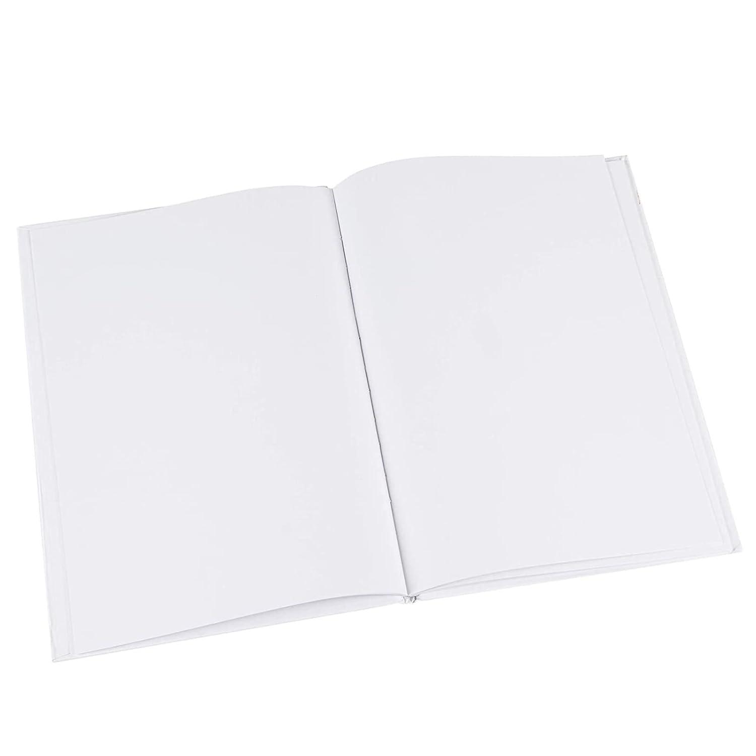 Paper Junkie White Hardcover Blank Books for Kids to Write Stories, 8.5x11 Unlined Journals for Students (36 Pages, 3 Pack)