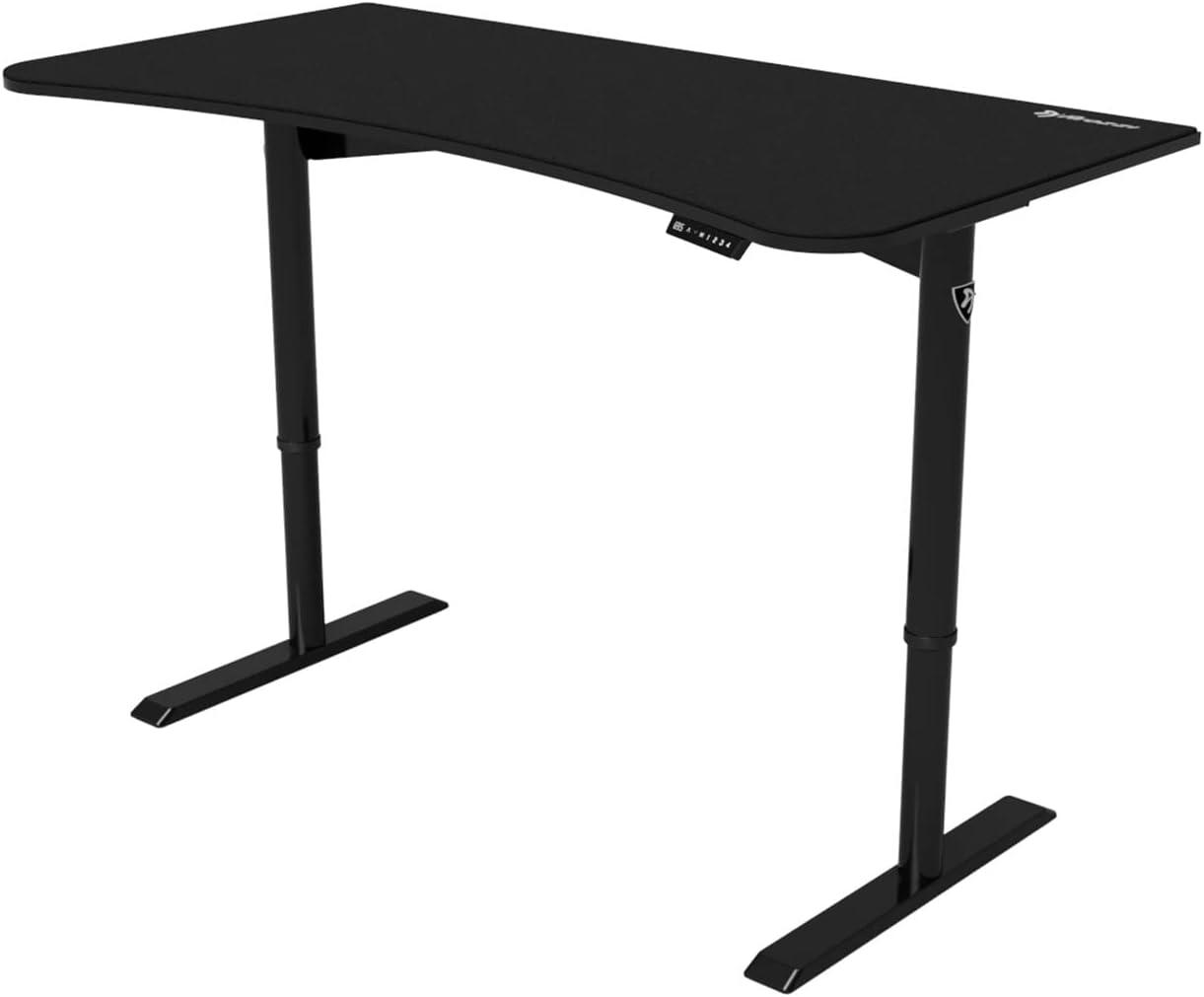 Black Adjustable Height Motorized Gaming Standing Desk