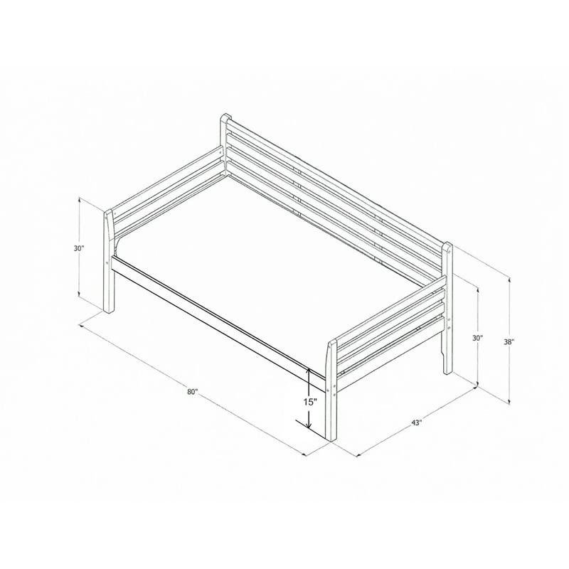 Barbados Twin Wood Daybed with Pop-Up Trundle