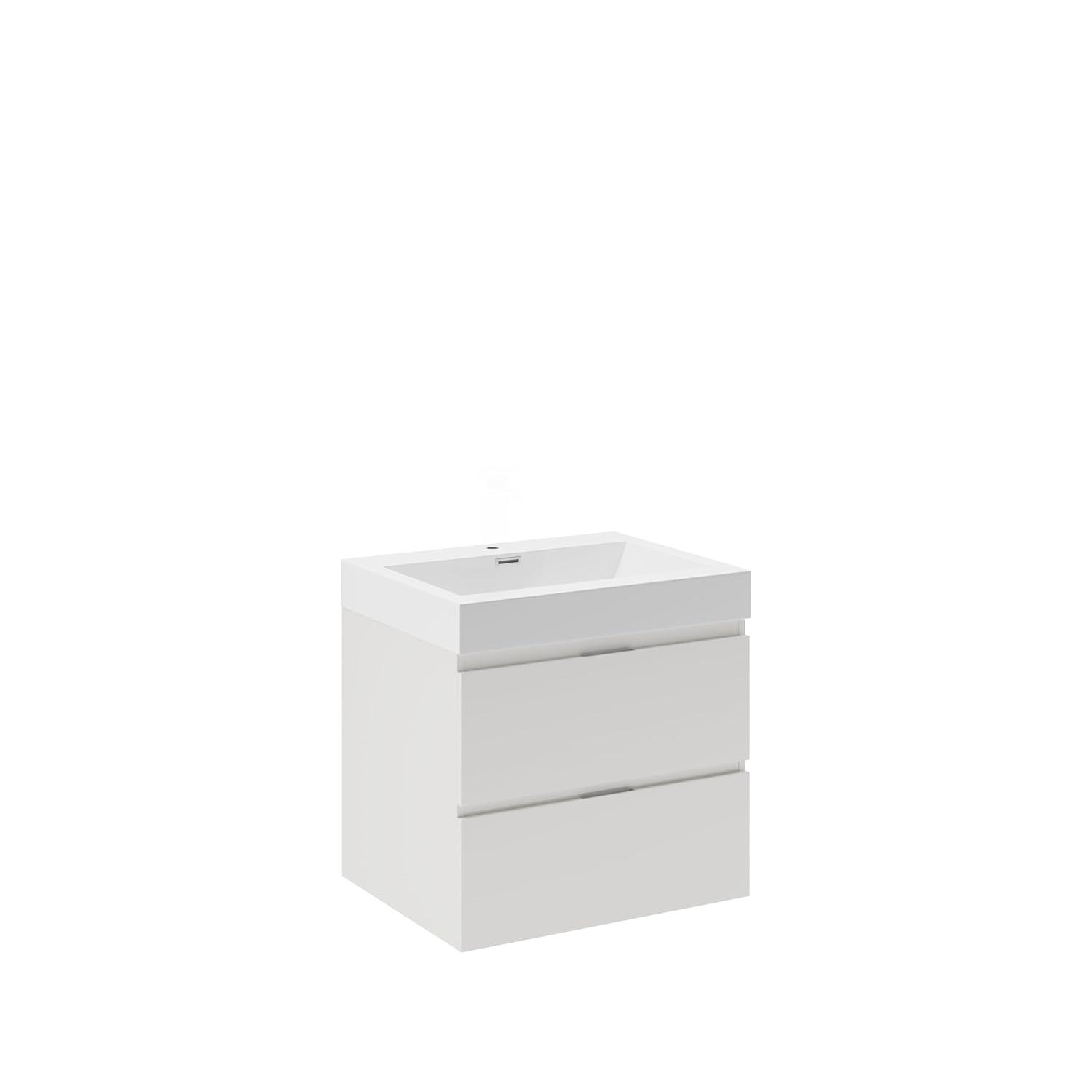 Valencia 24" Wall Mount Single Sink Bathroom Vanity with Top and Sink (Faucet Not Included)