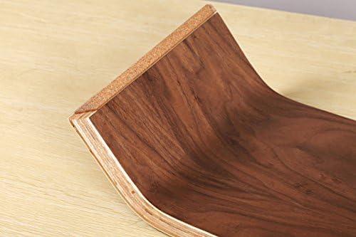 SAMDI Wooden Computer Monitor Stand Save Space Desktop Riser for Computers LCD Monitors Laptop PC iMac Notebook Apple Macbook(Black Walnut)