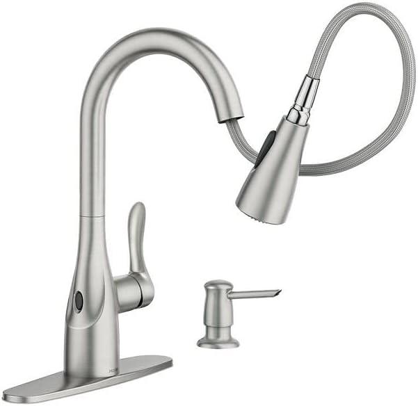 Moen Arlo One Handle Stainless Steel Motion Sensing Pull-Down Kitchen Faucet