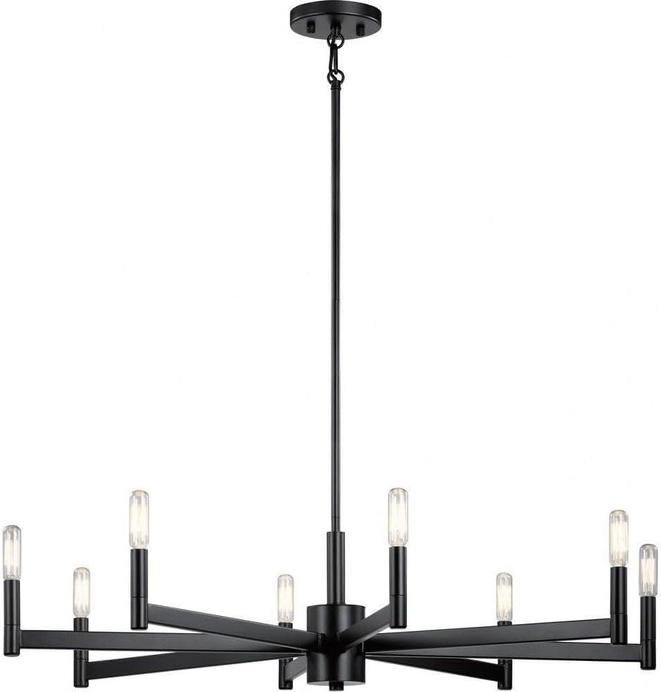 Erzo 9.25" 8 Light Chandelier in Natural Brass