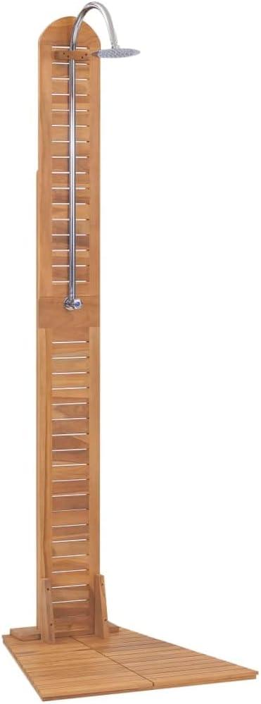 vidaXL Garden Shower Solid Teak 27.6"x29.5"x80.3", 44667