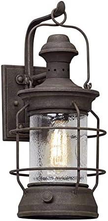 Troy Lighting Atkins 1 - Light Wall Light in  Centennial Rust Clear Textured Shade