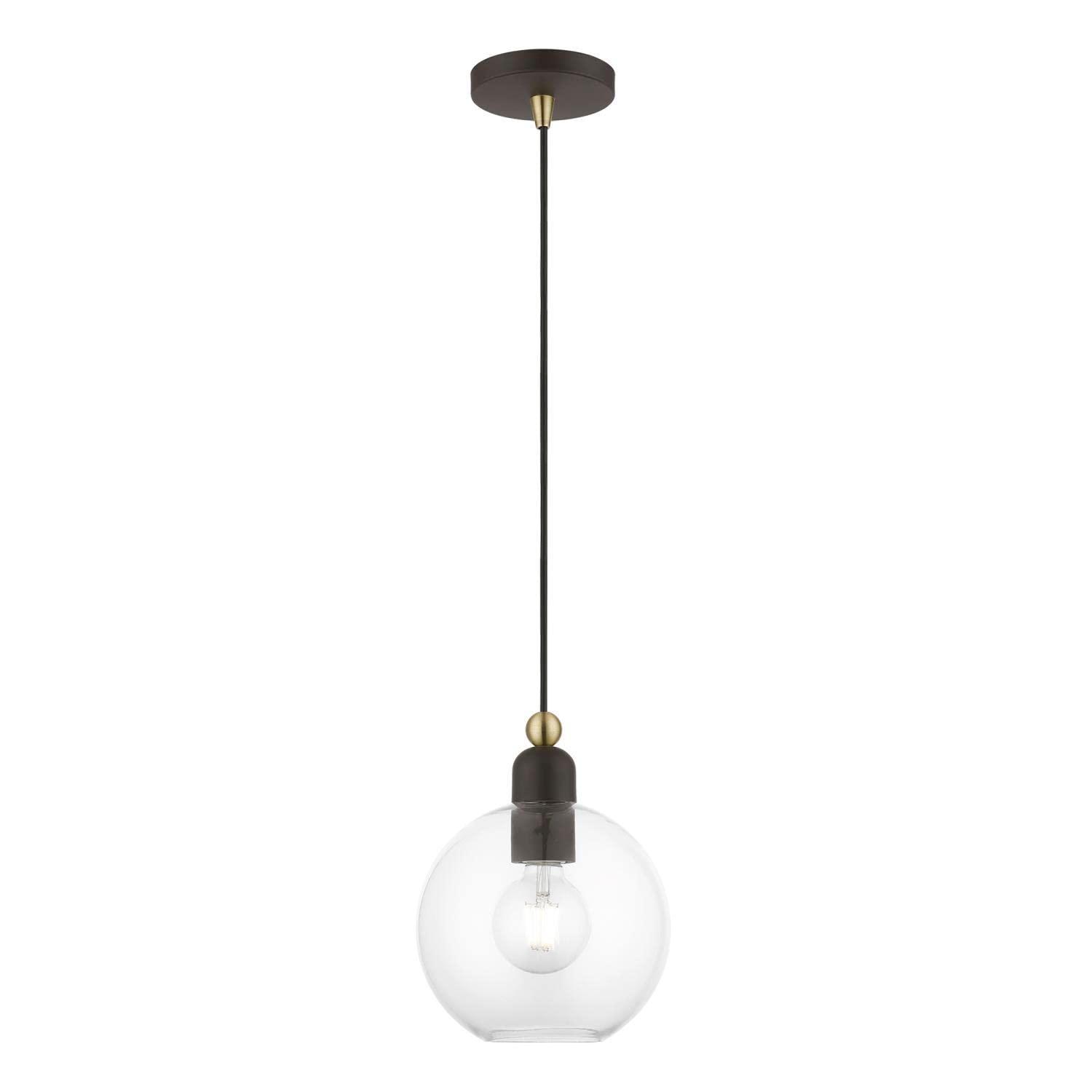 Livex Lighting Downtown 1 - Light Pendant in  Bronze/Antique Brass