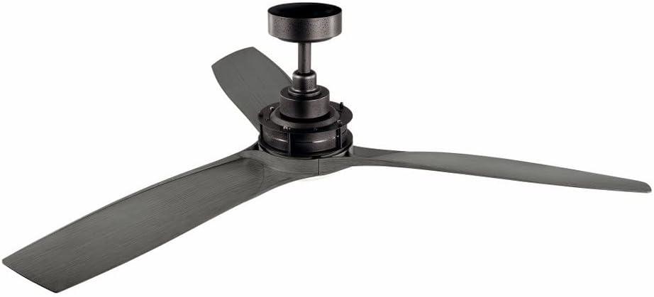 Kichler 300356 Ried 56" 3 Blade Indoor / Outdoor Ceiling Fan - Anvil Iron