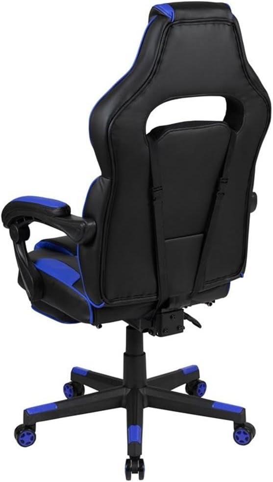 Flash Furniture X40 Gaming Chair Racing Ergonomic Computer Chair with Fully Reclining Back/Arms, Slide-Out Footrest, Massaging Lumbar