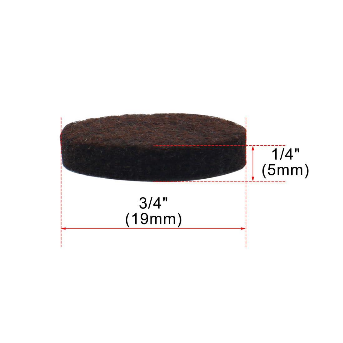 Unique Bargains Felt Furniture Pads Round 3/4" Floor Protector for Chair Legs Feet 30pcs