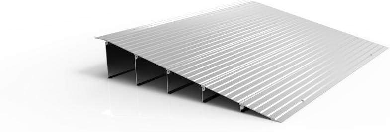 EX-ACCESS TRANSITIONS Portable Self Supporting Aluminum Modular Entry Threshold Ramp Ideal for Doorways and Raised Landings