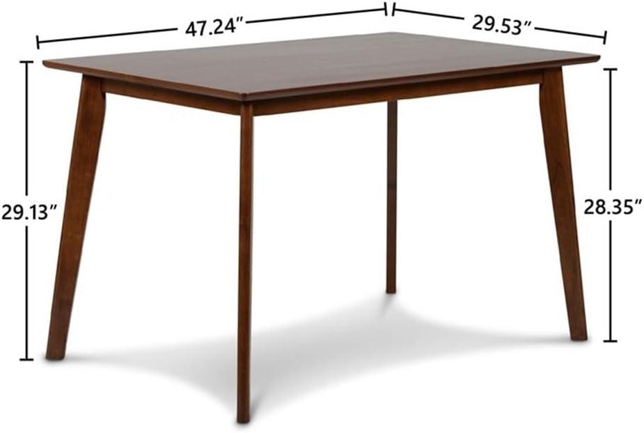 New Classic Furniture Morocco Rectangle Wood Dining Table in Walnut Brown