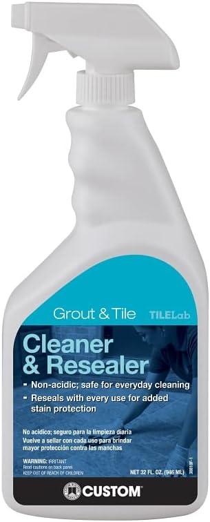 Custom Building Products TileLab Grout & Tile Cleaner and Resealer, 32 fl. oz.(946 ml)