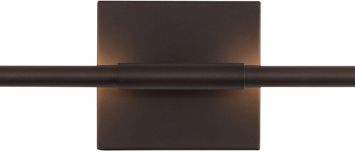 JONATHAN Y Makena 16.25" Modern Minimalist Dimmable Integrated LED Metal Wall Sconce, Oil Rubbed Bronze