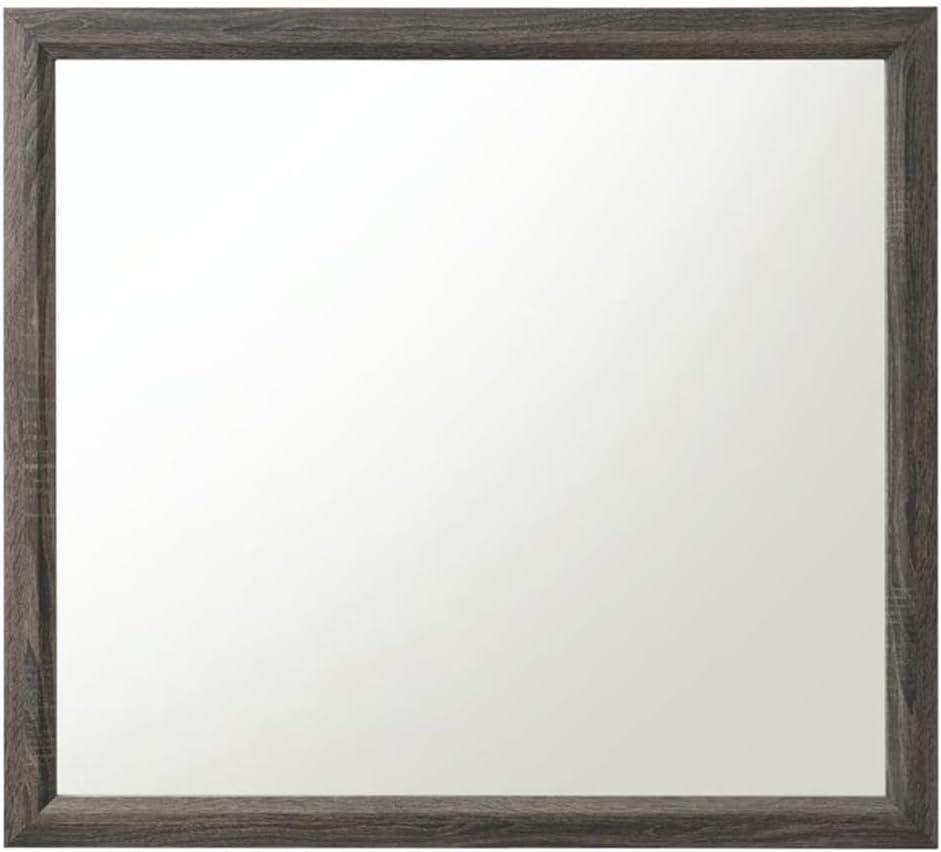 ACME Furniture Valdemar Rectangular Mirror in Weathered Gray