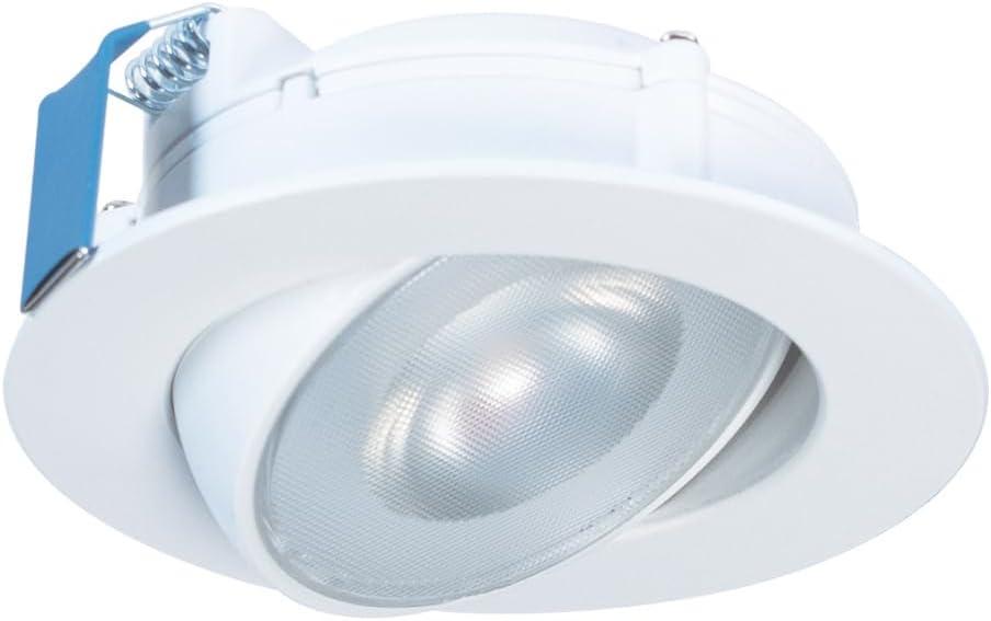 4-Inch White Aluminum LED Recessed Adjustable Gimbal Light