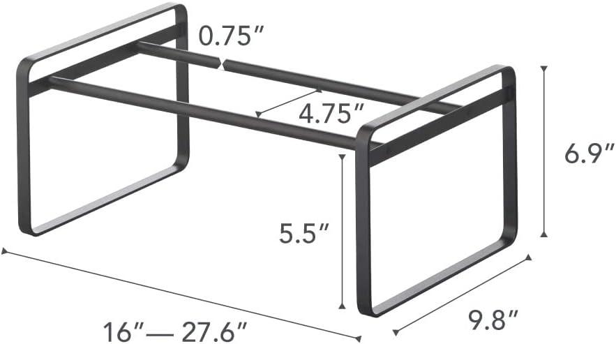 Yamazaki Home Adjustable Shoe Rack, Spacesaving Storage Solution, Steel, Expandable, Stackable