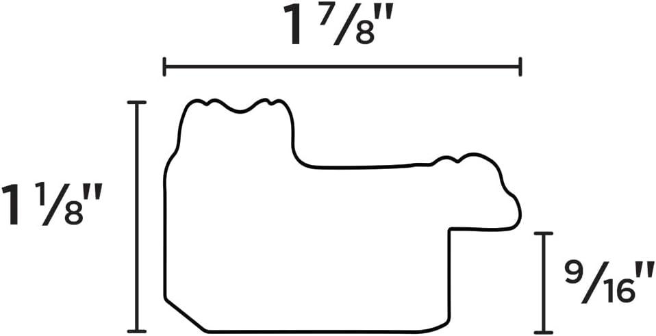 Creative Mark Plein Air Museum Collection Nouveau Picture Frame Solid Wood Composition Hand-Leafed Museum Quality Closed Corner  - Black/Gold 8x10