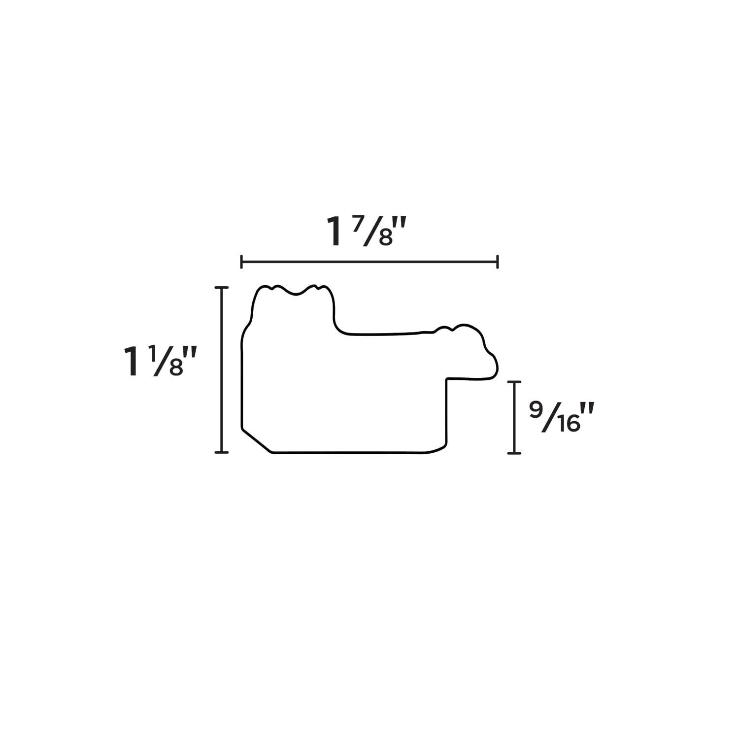 Creative Mark Plein Air Museum Collection Nouveau Picture Frame Solid Wood Composition Hand-Leafed Museum Quality Closed Corner  - Black/Gold 8x10