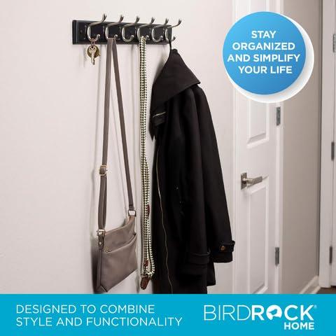 BirdRock Home Oval Hook Coat and Hat Rack - 6 Hooks