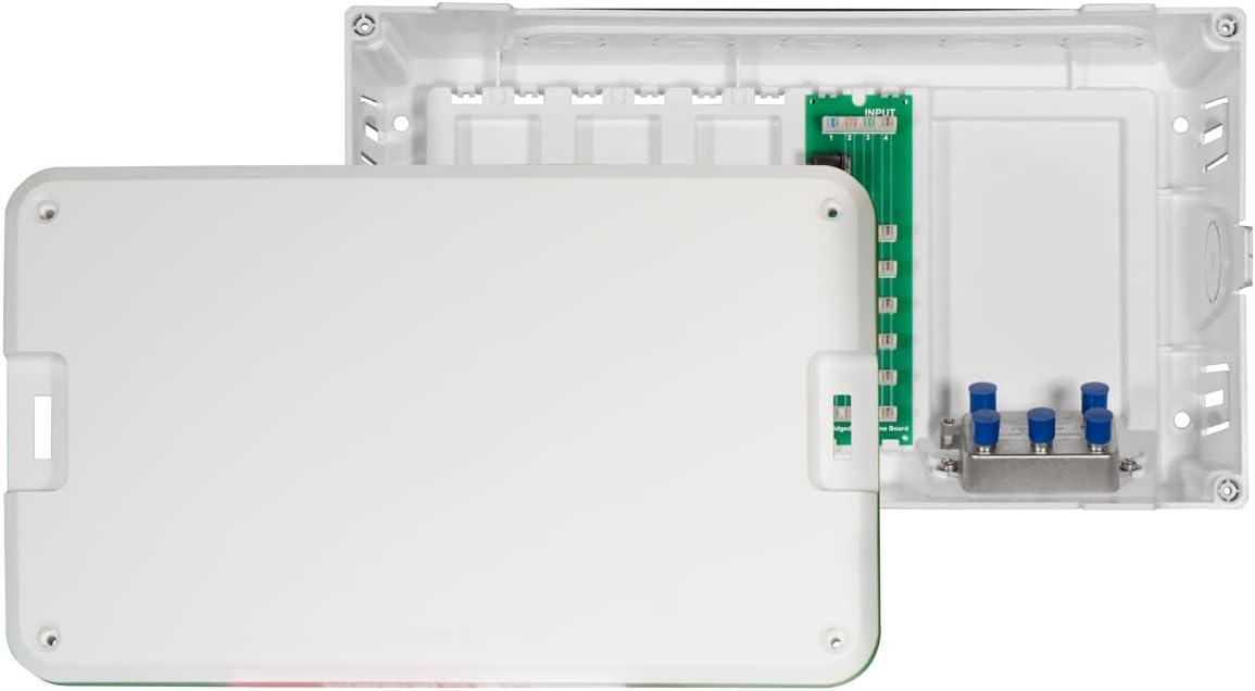 8-Inch Glossy White Plastic Network Module Enclosure with Cover