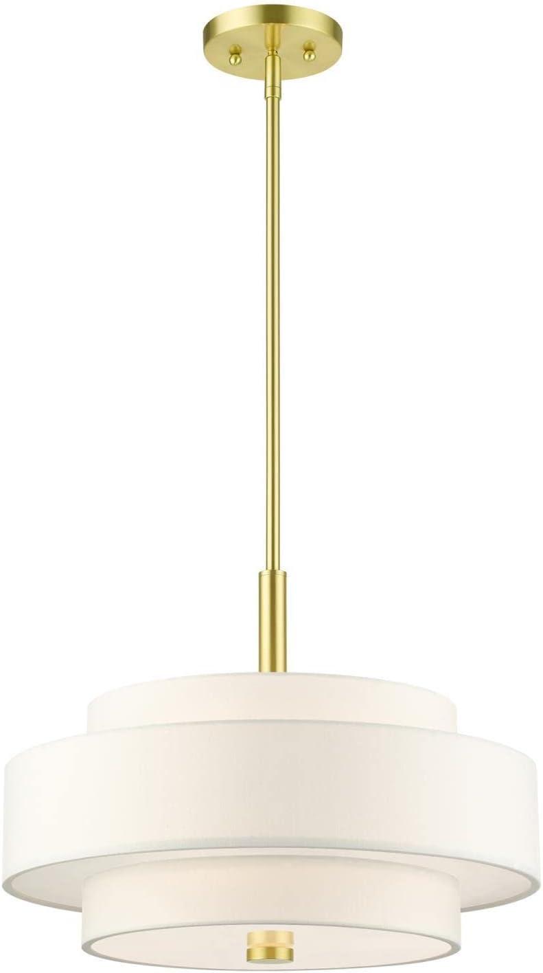 Livex Lighting Meridian 4 - Light Chandelier in  Satin Brass