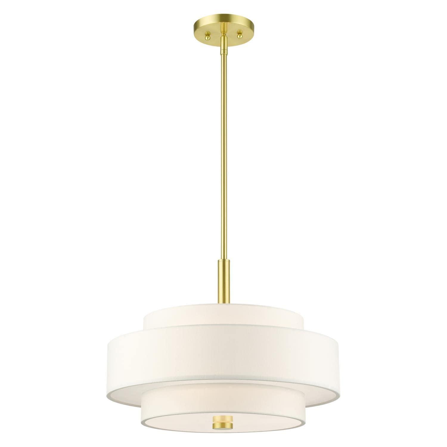Livex Lighting Meridian 4 - Light Chandelier in  Satin Brass