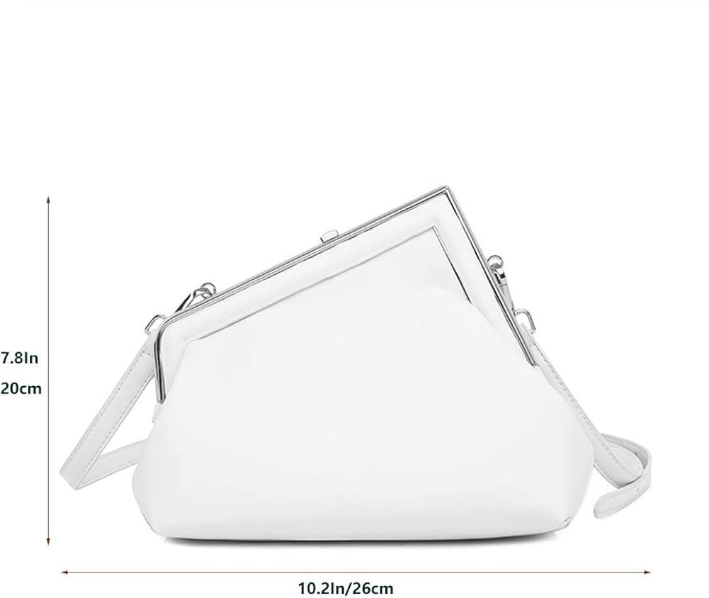 Women Shoulder Bags Crossbody Bag PU Leather Hobo Handbags Clutch Purse with Metal Clasp Closure