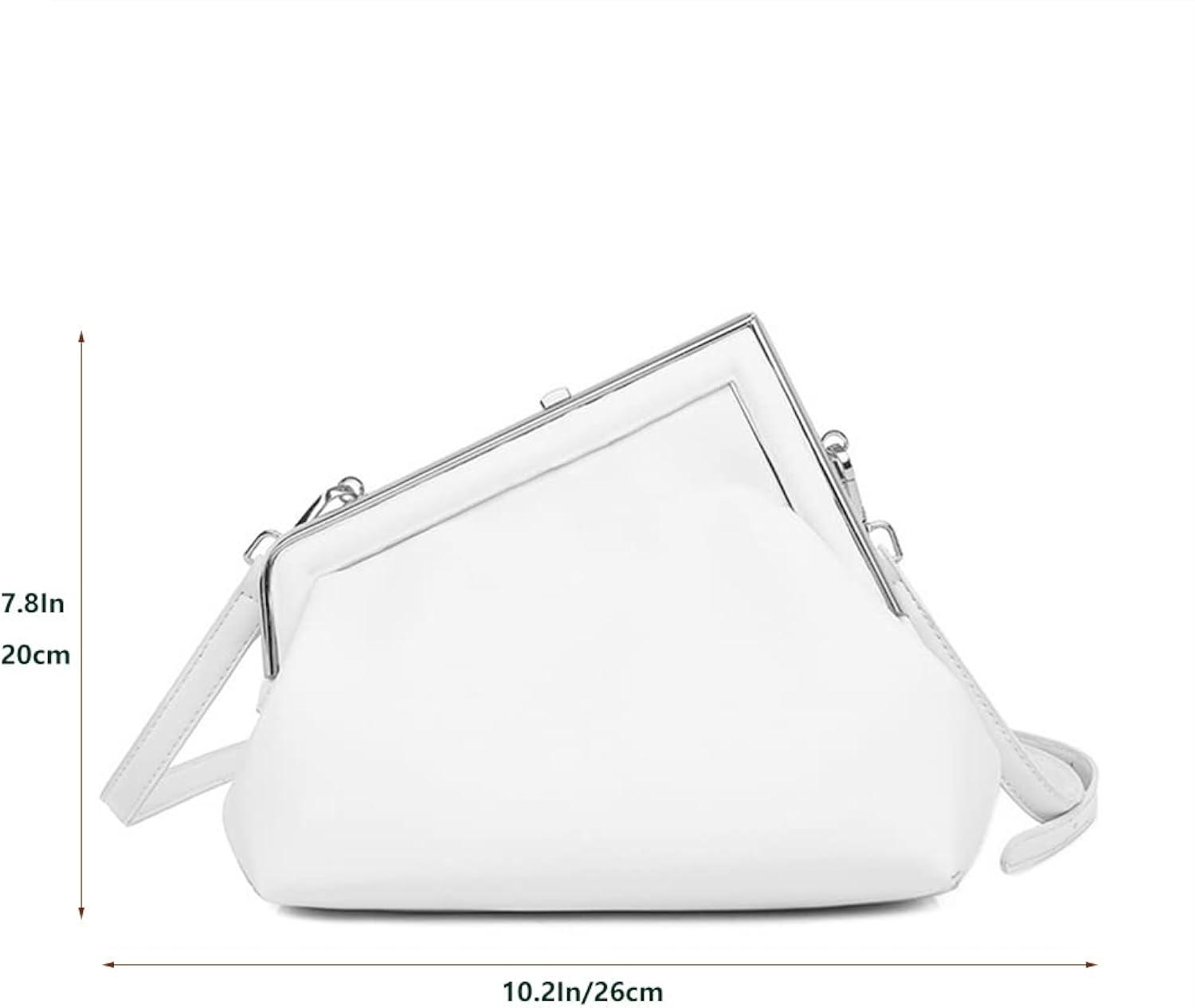 Women Shoulder Bags Crossbody Bag PU Leather Hobo Handbags Clutch Purse with Metal Clasp Closure