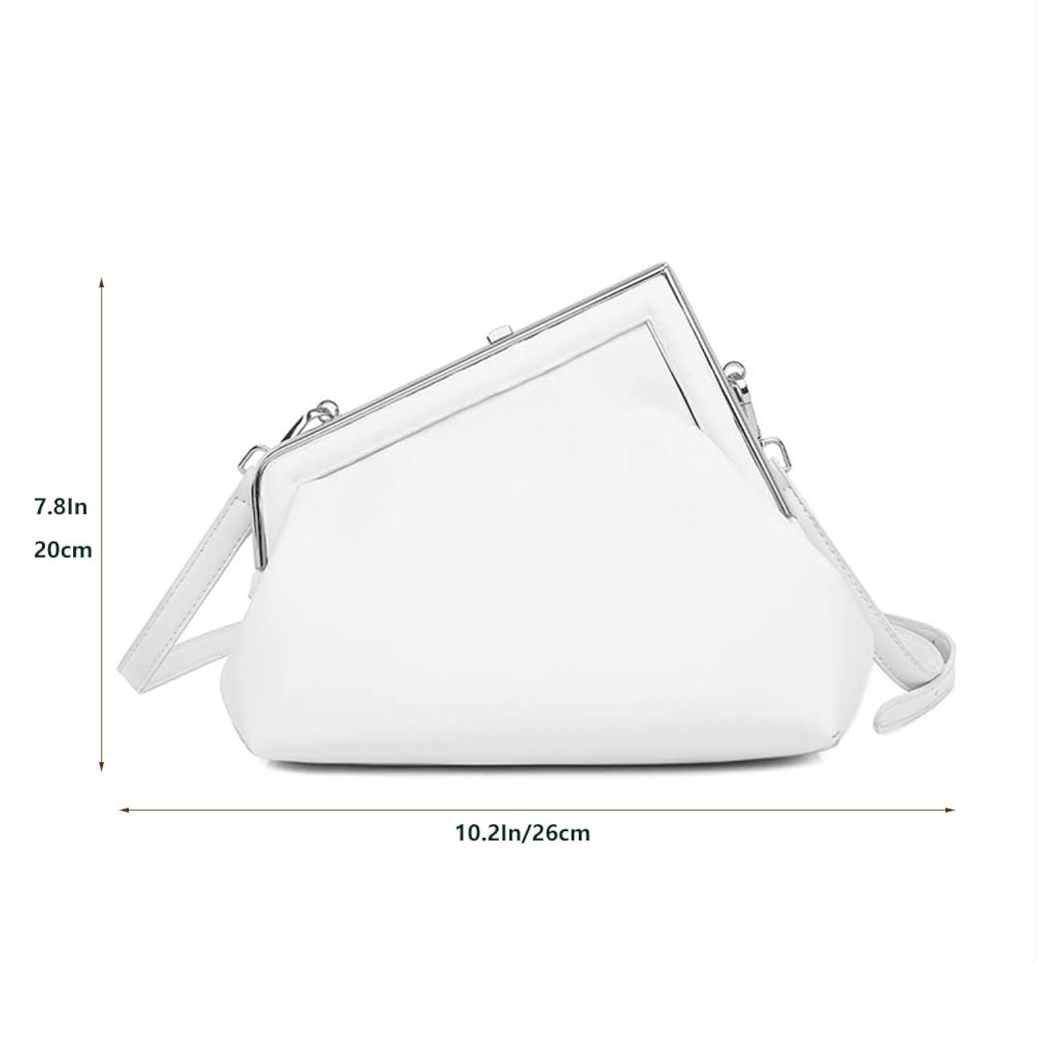 Women Shoulder Bags Crossbody Bag PU Leather Hobo Handbags Clutch Purse with Metal Clasp Closure