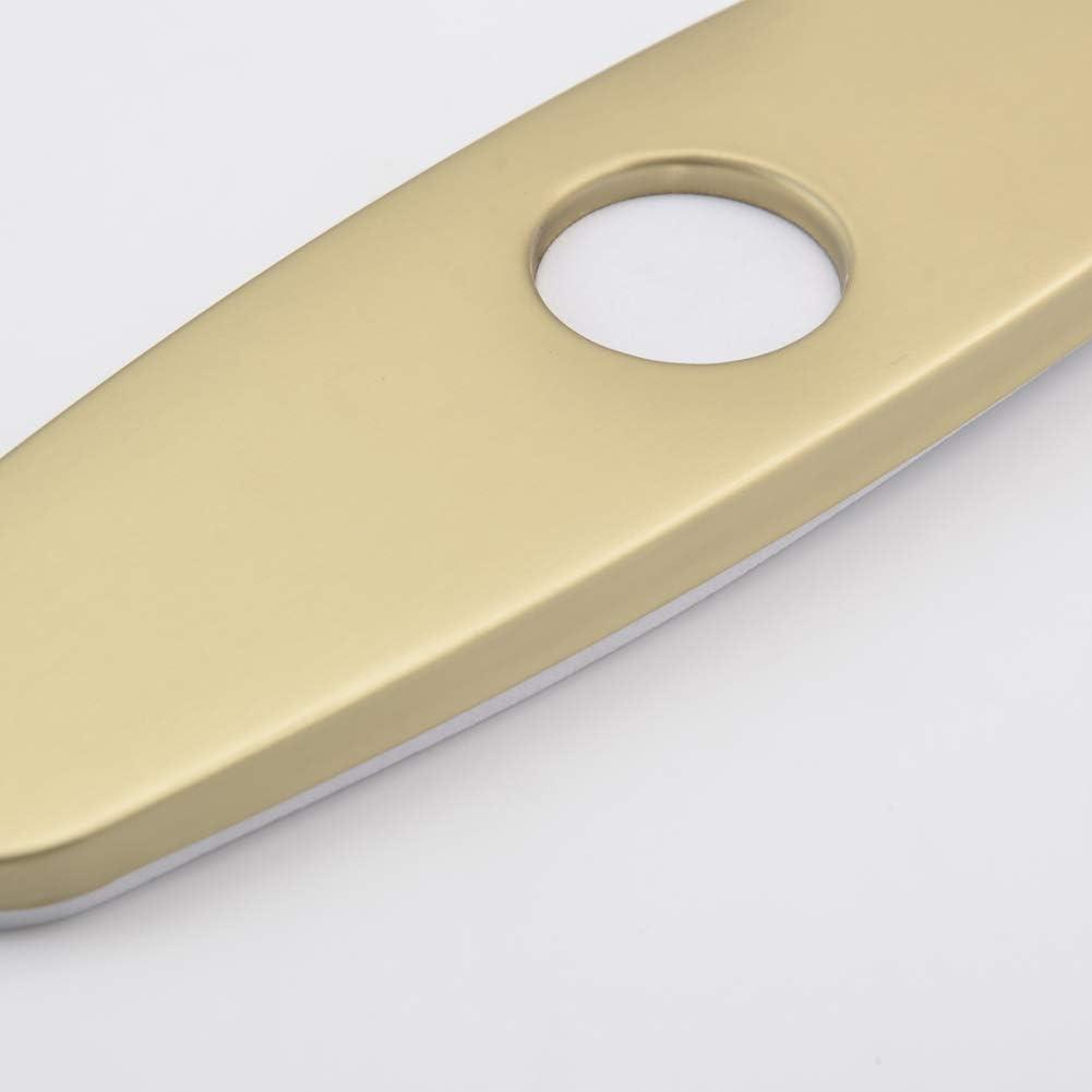 Brushed Gold Stainless Steel 10-Inch Faucet Deck Plate