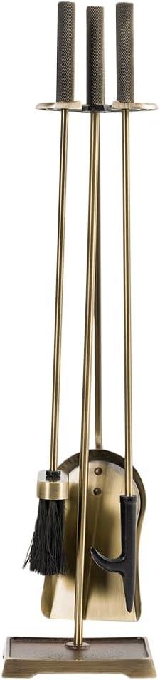 Modern Ember Modern Ember Harper Fireplace Tool Set - Includes Brush, Shovel, Fire Poker and Stand - Steel