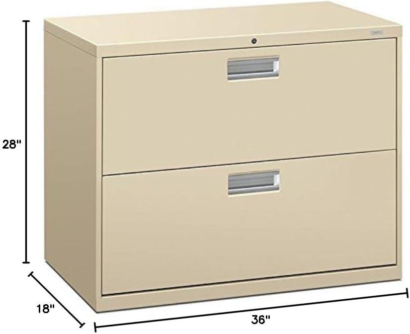 Light Gray 2-Drawer Lockable Lateral Filing Cabinet