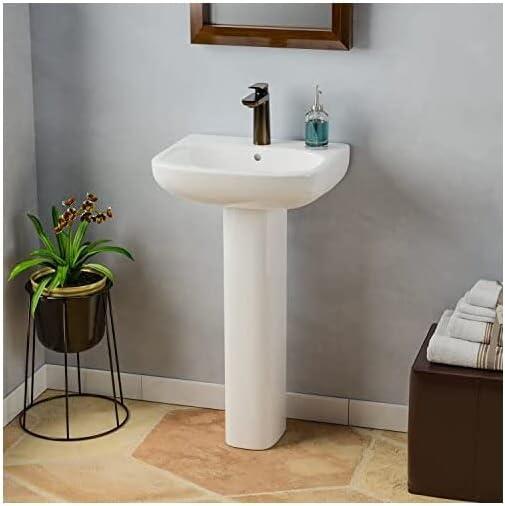 Barclay Tonique White Vitreous China U-Shaped Bathroom Sink with Overflow