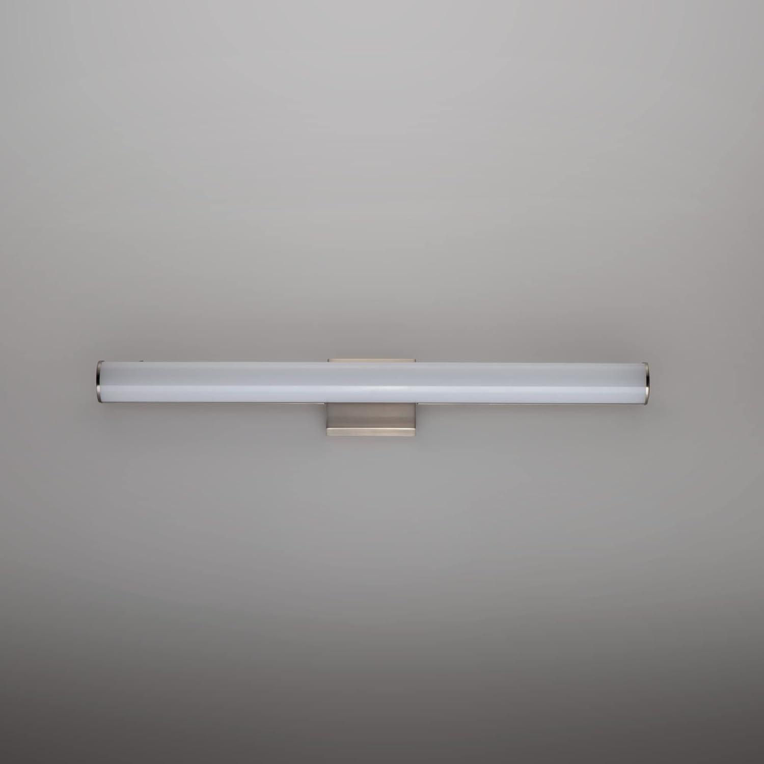 Sleek 24" Black Aluminum LED Vanity Light Bar with White Acrylic Diffuser