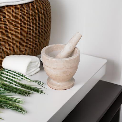 Creative Home Marble Mortar And Pestle Set