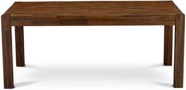 East West Furniture Lismore Rectangular Wood Dining Table in Walnut