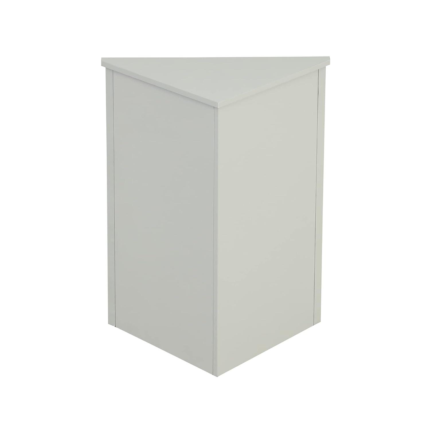Corner Storage Cabinet with 2 Doors and Shelves, Freestanding Floor Cabinet Bathroom Corner Cabinets for Home Kitchen, Bathroom Grey