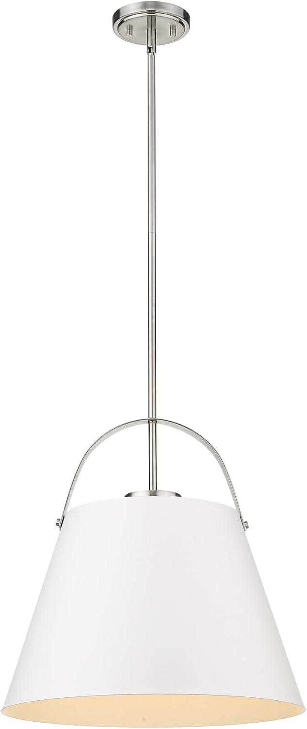 Z-Lite Z-Studio 1 - Light Pendant in  Matte White/Heritage Brass