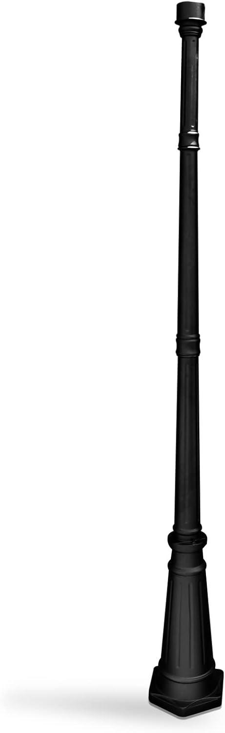 Gama Sonic 6.5-Foot Black Decorative Post with 3-Inch Fitter
