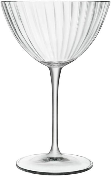 Optica 7.5 oz Clear Crystal Martini Glasses, Set of 4