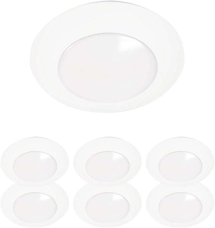 White Aluminum 6-Inch LED Retrofit Recessed Lighting Kit