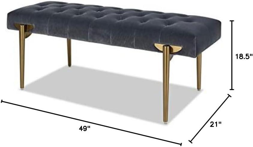 Velvet Upholstered Bench