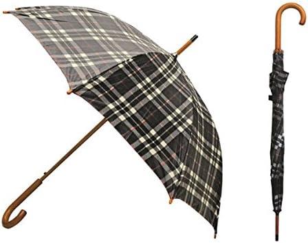 Rainbrella 48129 Nylon Umbrella, 46", Black / Red