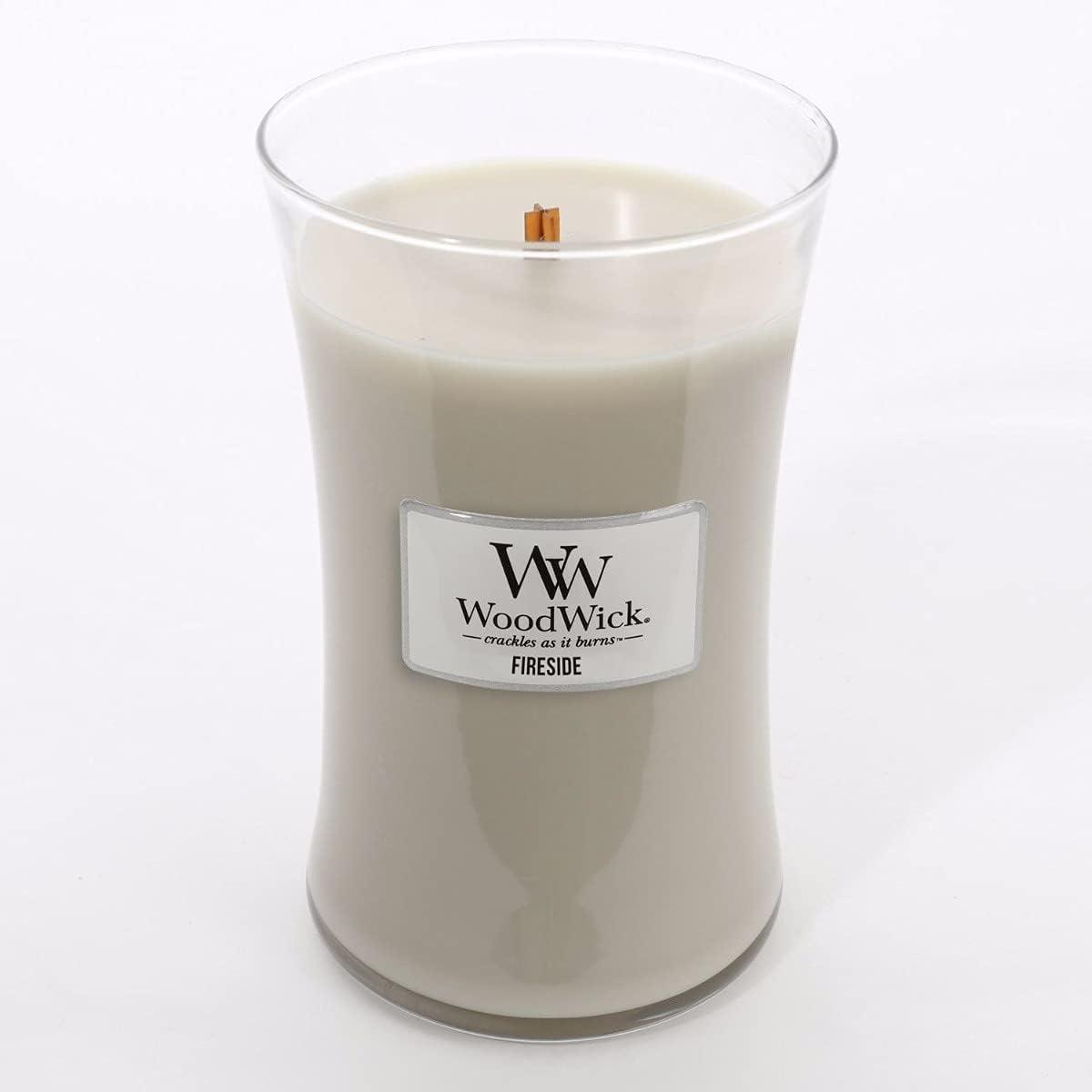 Woodwick Large Hourglass Candle, Fireside, 21.5 oz.