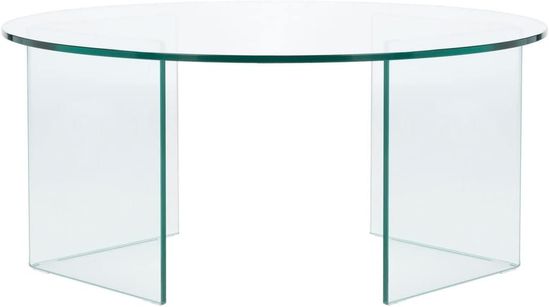 SAFAVIEH Bexon Tempered Glass Coffee Table Clear COF7301A-2BX