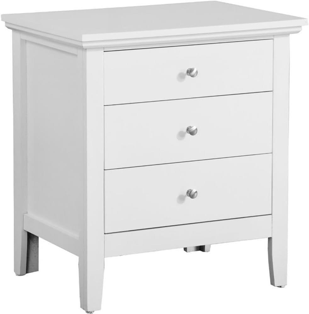 Hammond 3 - Drawer Nightstand Bed Side Table Wood Nightstand Small Bedside Table And Dresser