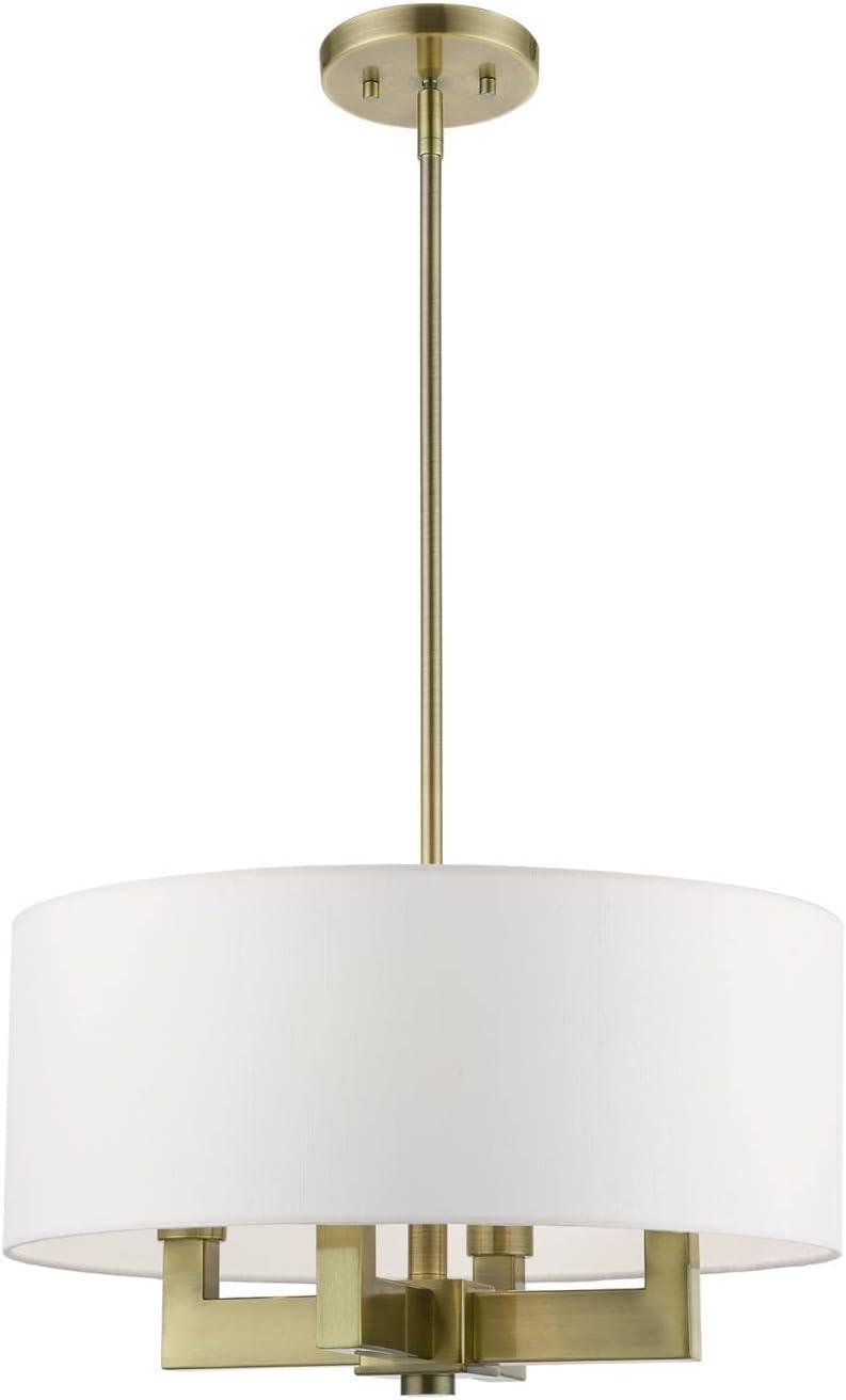 Livex Lighting Cresthaven 4 - Light Chandelier in  Antique Brass